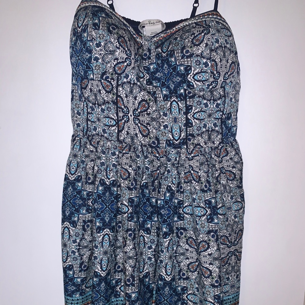 American Rag Patterned Blue Fitted Dress! LIKE NEW